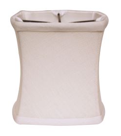 Soft Box Chandelier Lampshade with Double Flame Clip, Snow (Set of 6)