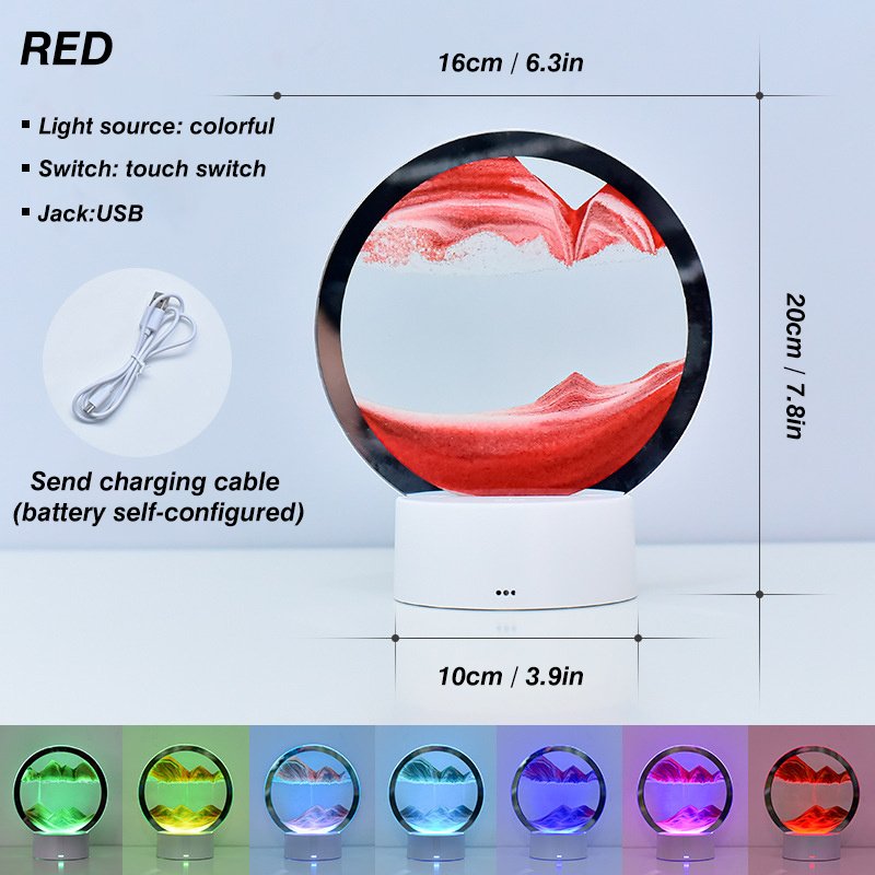 2023 Creative 3D Moving Sand Art Night Light Quicksand Painting Table Lamp LED Lights Hourglass Christmas Gift Home Office Decor 2023 Creative 3D Moving Sand Art Night Light Quicksand Painting Table Lamp LED Lights Hourglass Christmas Gift Home Office Decor